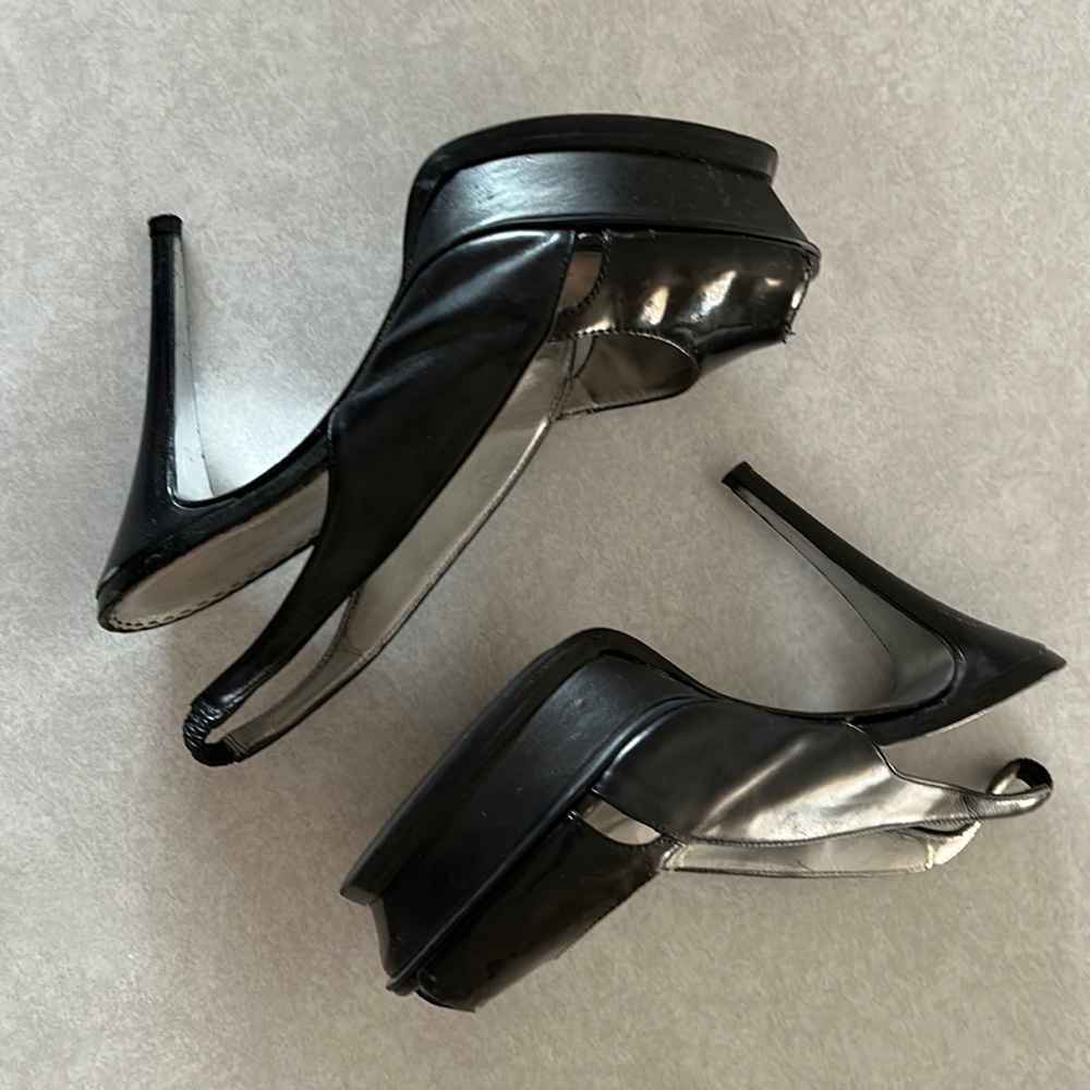 Paten Leather Platform Heels